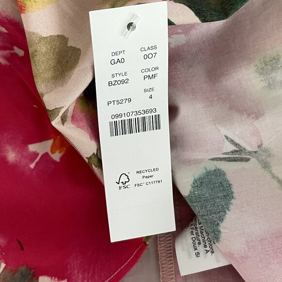 J. Crew Cecily Top in Multi Floral Stretch Cotton Poplin Blend Size 4. - Picture 9 of 9